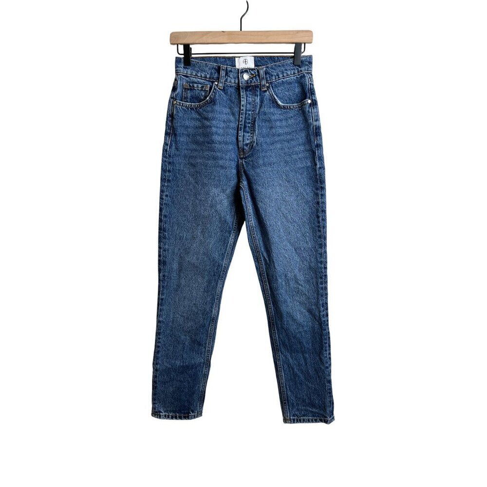 Anine Bing Sonya Jeans Indigo Blue Size 26 Button Fly Straight Leg - Picture 7 of 7